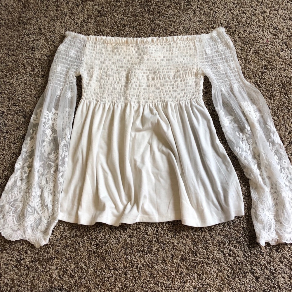 Off the shoulder lace top